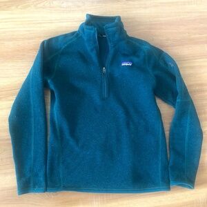 Patagonia Better Sweater Quarter-Zip Fleece Teal Pullover, M